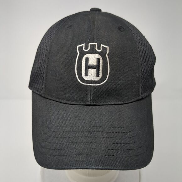 Husqvarna Strapback Hat Black One Size Adjustable Embroidered Port Authority - Picture 2 of 8